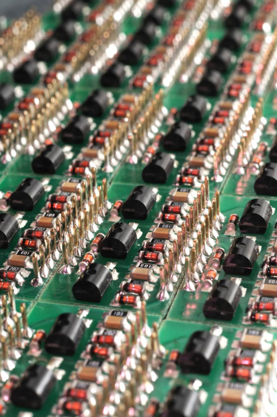 PCB board with SMD components for electronics